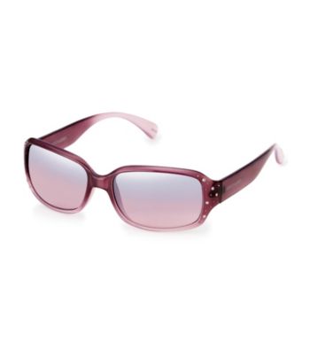 Steve Madden Purple Rhinestone Rectangle Sunglasses