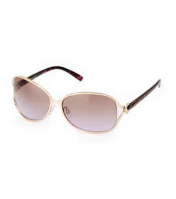 Steve Madden Stitched Matte Goldtone Sunglasses