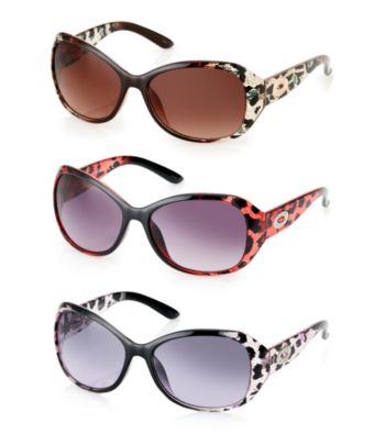 UPC 781268659727 product image for Steve Madden Plastic Oval Leopard Print Sunglasses | upcitemdb.com