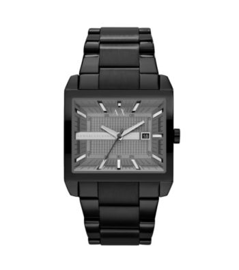 A|X Armani Exchange Men's Black Stainless Steel Smart East West Watch