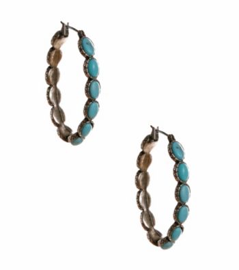Lucky Brand® Turquoise Hoop Earrings
