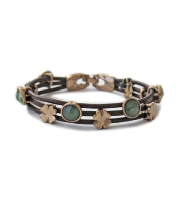 Lucky Brand® Goldtone and Leather Bracelet