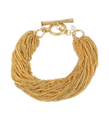 Kenneth Cole® Goldtone Multi Chain Toggle Bracelet