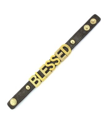 BCBGeneration™ Bronze Metallic and Goldtone Blessed Affirmation Bracelet