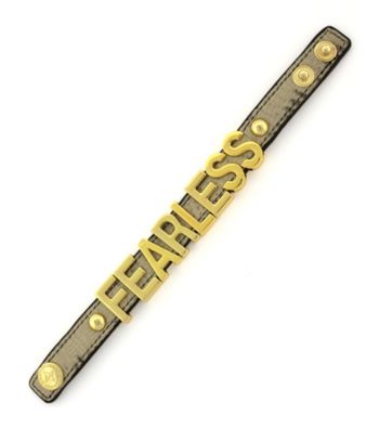 BCBGeneration™ Cobra Pattern and Goldtone Fearless Affirmation Bracelet