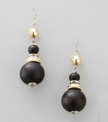 Laura Ashley® Two Tone Drop Beaded Earrings