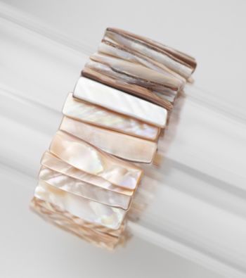Studio Works® Silvertone Shell Stretch Bracelet
