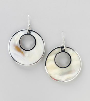 Studio Works® Silvertone Drop Hoop Earrings