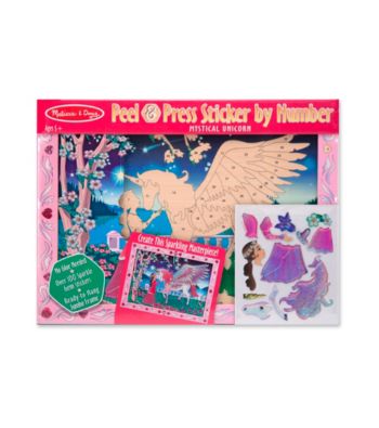 Melissa & Doug® Peel & Press Sticker by Number - Mystical Unicorn