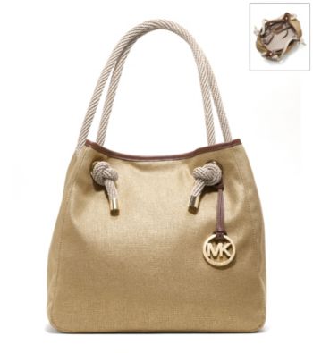 MICHAEL Michael Kors® Marina Large Metallic Canvas Grab Bag