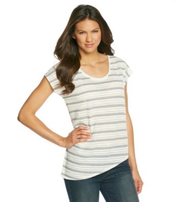 DKNY JEANS® Asymmetrical Striped Tee