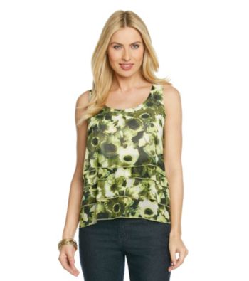 Skye's The Limit® Ruffle Tiered Woven Tank