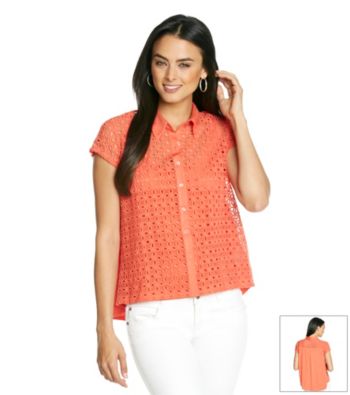 Skye's The Limit® Lace Woven Shirt