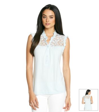 NY Collection Shoulder Knit Top