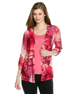 Notations® Printed Layered-Look Top