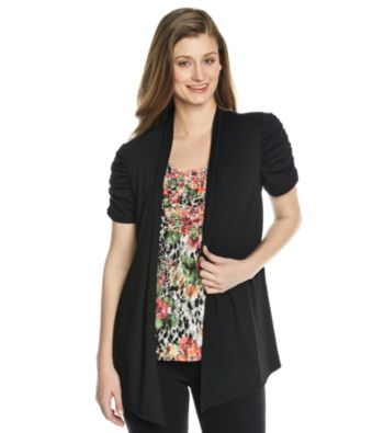 Notations® Ruched Layered-Look Top