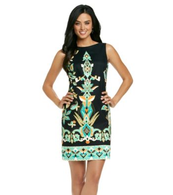 AGB® Print Sheath Dress