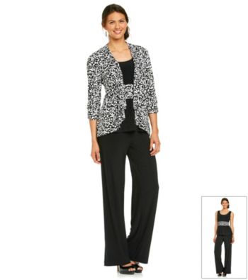 Perceptions Print Jacket and Pant Set