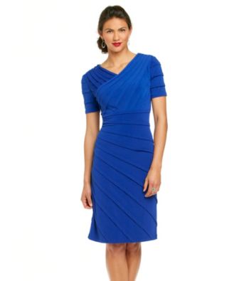 London Times® V-Neck Shutter Dress