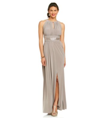 R & M Richards® Petites' Beaded-Waist Dress