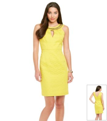 Muse Cutout Jacquard Sheath