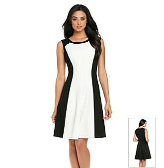 Homepage  women  dresses  calvin klein contrast panel dress