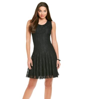 Marina Gored Lace Cocktail Dress