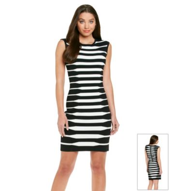 Calvin Klein Banded Stripe Sheath Dress