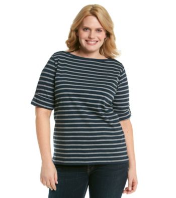 Jones New York Sport® Plus Size Boatneck Striped Knit Top