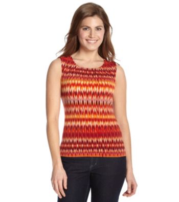 Calvin Klein Petites' Blurred Stripe Pleatneck Cami