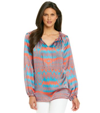 Jones New York Signature® Petites' Pleated Raglan Blouse