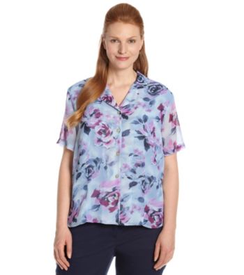 Alfred Dunner® Plus Size Floral Print Blouse