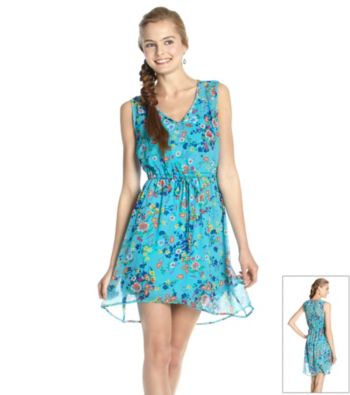 Be Bop Juniors' V-neck Floral Dress