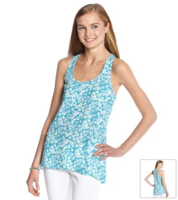 Eyeshadow® Juniors' Floral Print Woven Tank