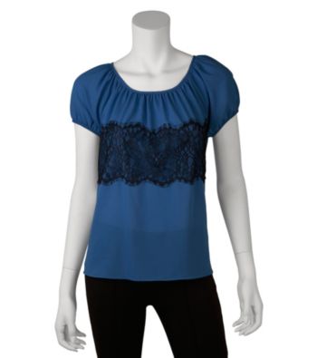 A. Byer Juniors' Lace Panel Top
