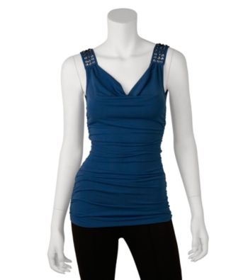 A. Byer Juniors' Shirred Tank With Studs