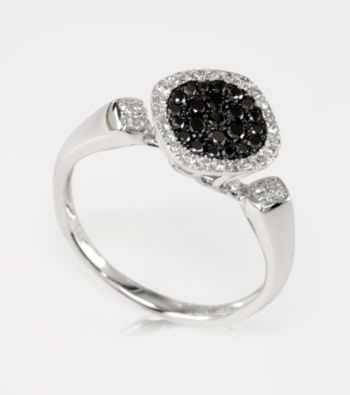 Effy Black and White Diamond .38 ct. t.w. Ring in 14K White Gold