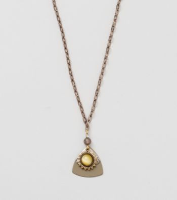 Silver Forest® Green Necklace with Honey Tigereye