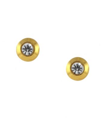 Vince Camuto™ Goldtone and Crystal Stud Earrings