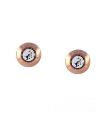 Vince Camuto™ Rose Goldtone and Crystal Stud Earrings