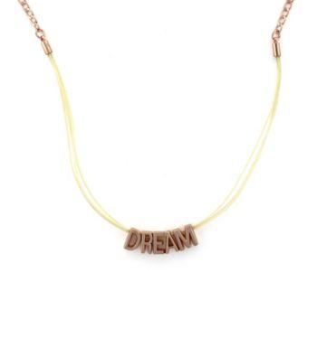 BCBGeneration™ Natural and Rose Goldtone Dream Mini Affirmation Necklace
