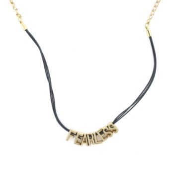 BCBGeneration™ Grey and Goldtone Fearless Mini Affirmation Necklace