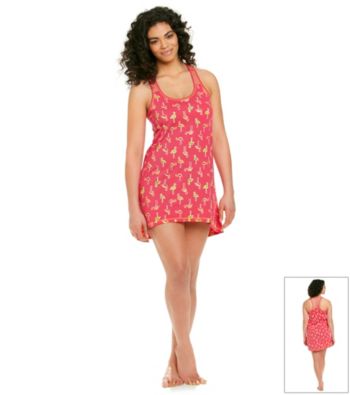 Sleep Riot™ Pink Flamingo Knit Hi-Lo Sleepshirt