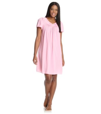 Miss Elaine® Spring Pink Short Tricot Gown