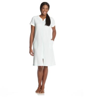 Miss Elaine® Waffle Knit Short Zip Robe