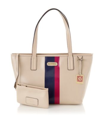 AK Anne Klein® Beige/Admiral Geo Clash Medium Tote