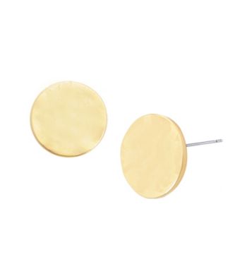 Kenneth Cole® Shiny Goldtone Hammered Stud Earrings