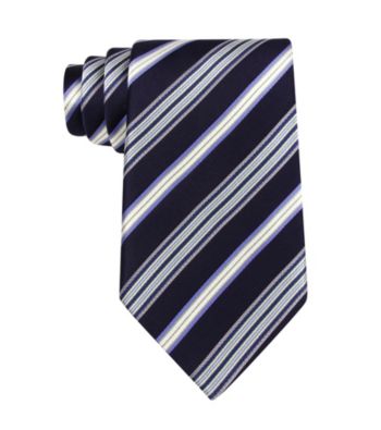 Kenneth Roberts Platinum® Men's Navy Variety Stripe Silk Tie