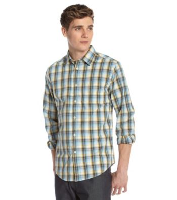 John Bartlett Consensus Men's Ocean Breeze Plaid Button Down Shirt