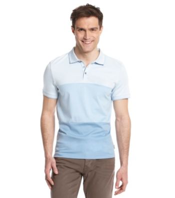 Calvin Klein Men's Marine Blue Short Sleeve Engineered Interlock Polo